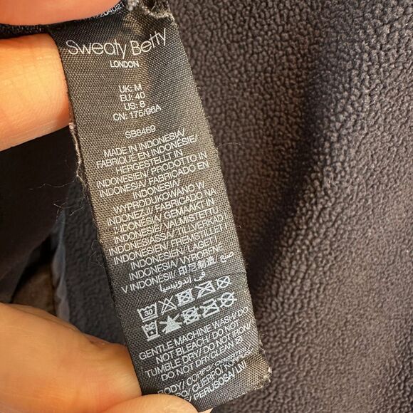 Sweaty Betty Sherpa  Crop Hooded Jacket Womens Size 8-10 - Picture 6 of 8